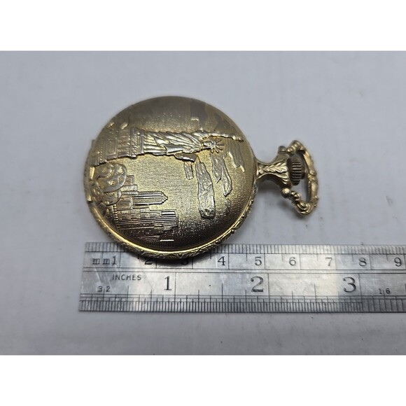 Statue Of Liberty Sutton Pocket Watch Quartz Commemorative 1886 1986 New Battery - Picture 6 of 7